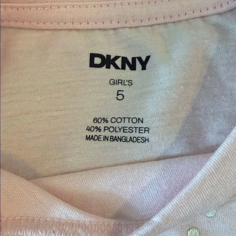 DKNY Light Pink Studded Heart Crop Tee with Black Faux Leather Cargo Skirt - Picture 4 of 8